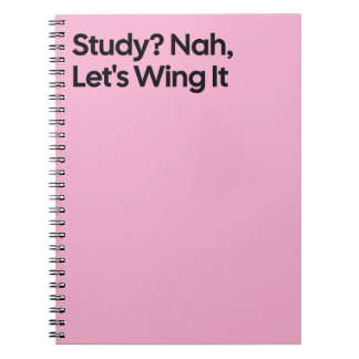 Cahier d'étude drôle Wing It