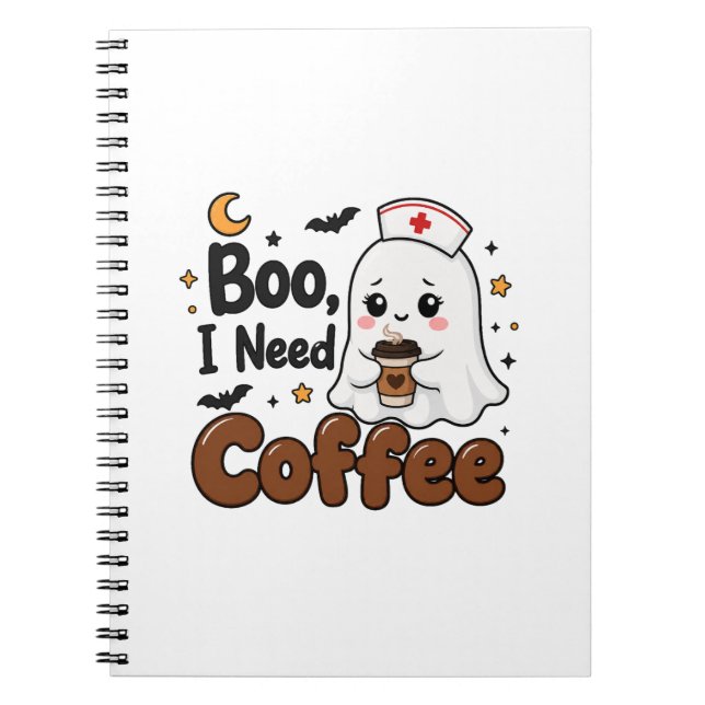 Cahier d'Halloween d'infirmière fantôme Drôle Infi (Devant)