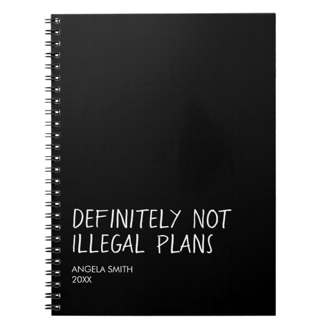 Cahier d'humour noir drôle, Journal sarcastique, (Devant)