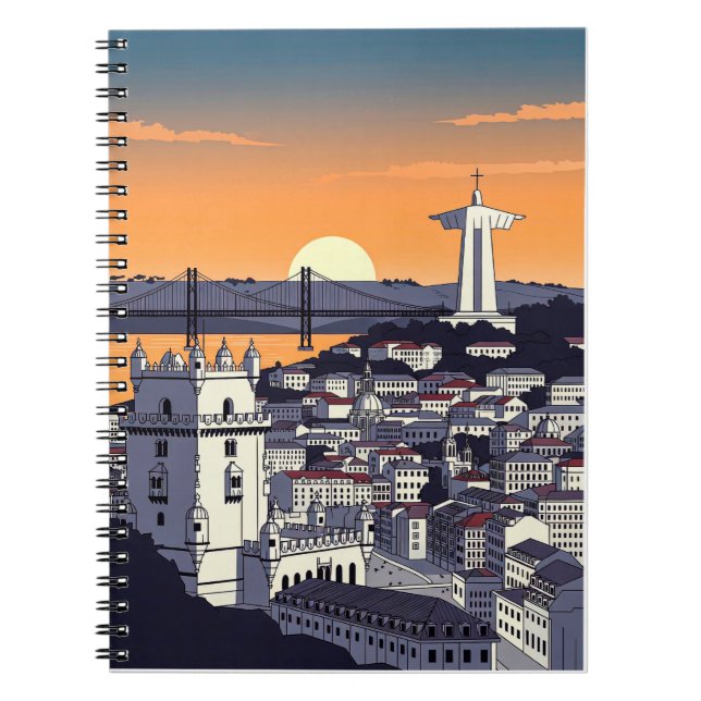 Cahier d'illustration du coucher de soleil de Lisb (Devant)