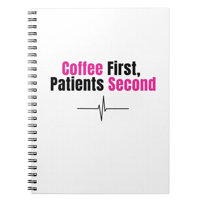 Cahier d'infirmière drôle – Café d'abord (Devant)