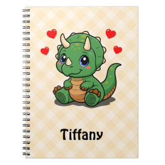 Cahier Dinosaure Mignon – Ajouter un nom