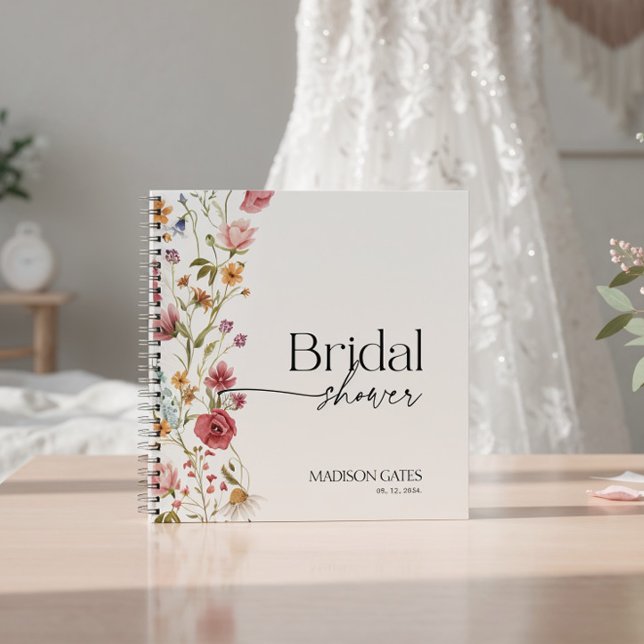 Cahier d'invité floral pour la douche de mariée  (Créateur téléchargé)