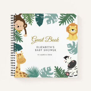 cahier d'or du baby shower wild safari jungle