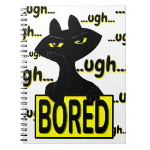 Cahier drôle de chat noir sarcastique Bad Boogie