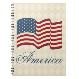 Cahier du drapeau américain Cadeau de journal scol