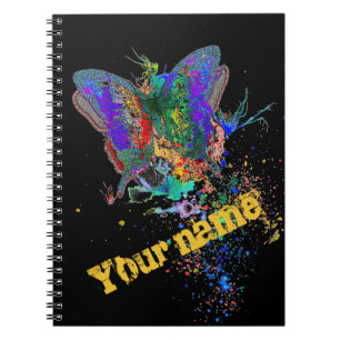 Cahier éclaboussé de papillon