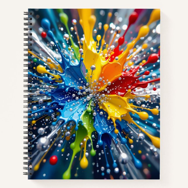 Cahier Éclaboussure de Couleur (Devant)