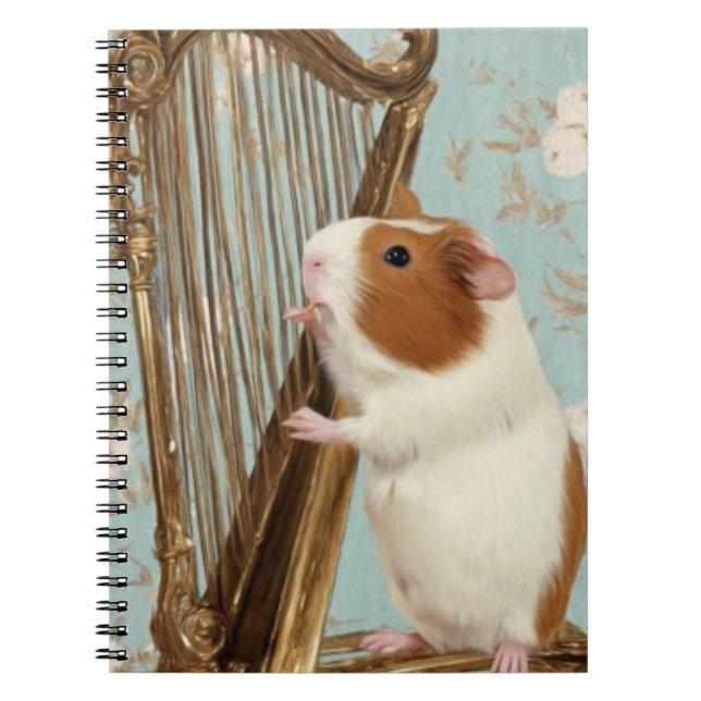 Cahier élégant de cobaye - Mélodie silencieuse (Devant)