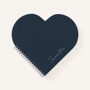 Cahier élégant personnalisé bleu foncé