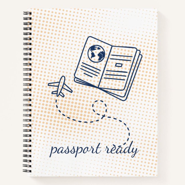 Cahier élégant rétro mignon | passeport  (Devant)