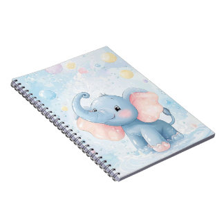 Cahier éléphant bébé mignon