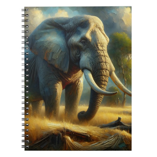 Cahier Eléphant Majesté Dorée (Devant)