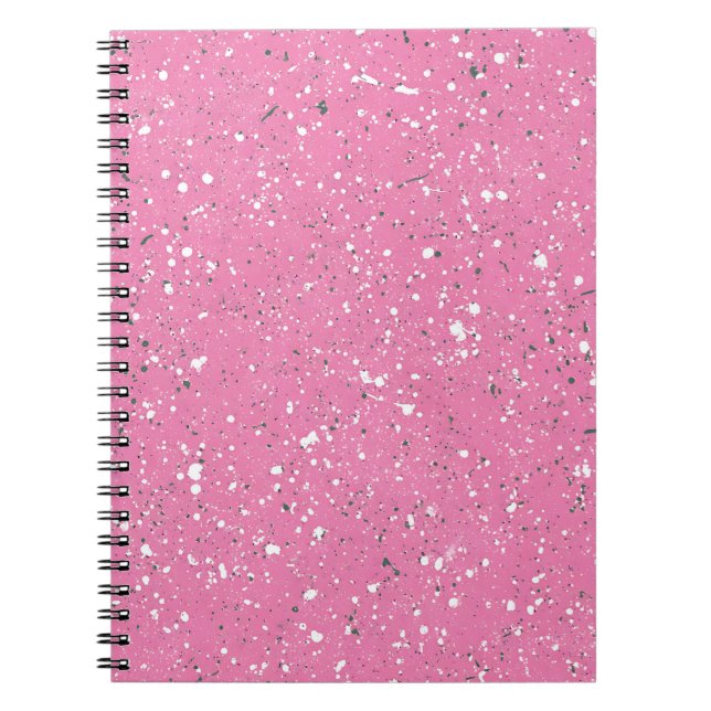 Cahier en marbre de galet rose (Devant)
