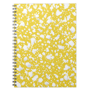 Cahier en marbre jaune doré