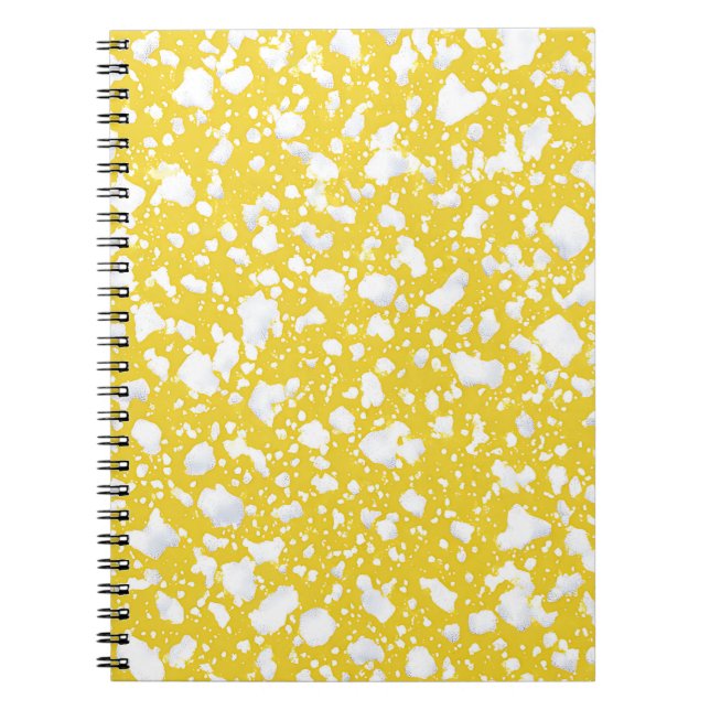 Cahier en marbre jaune doré (Devant)