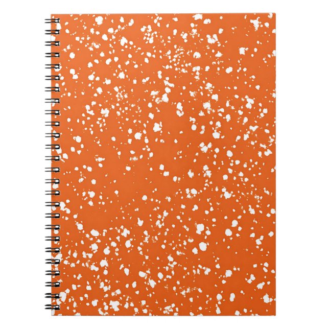 Cahier en marbre orange vif (Devant)