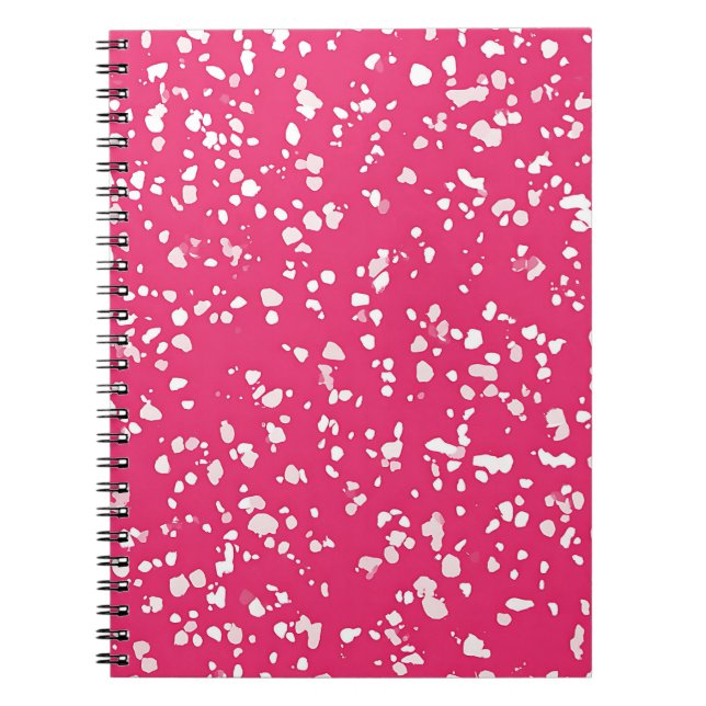 Cahier en marbre rose et blanc (Devant)