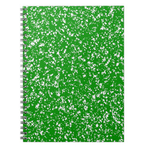 Cahier en marbre vert brillant