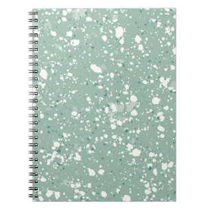 Cahier en marbre vert sauge