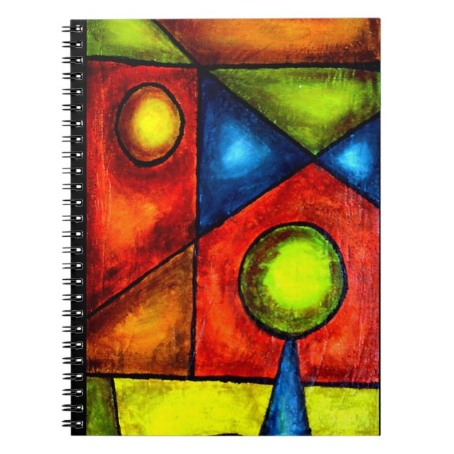 Cahier en spirale, Équilibre, Peinture Acrylique (Devant)