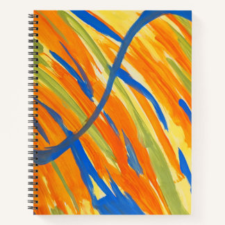 Cahier en spirale - Impression d'art abstrait colo