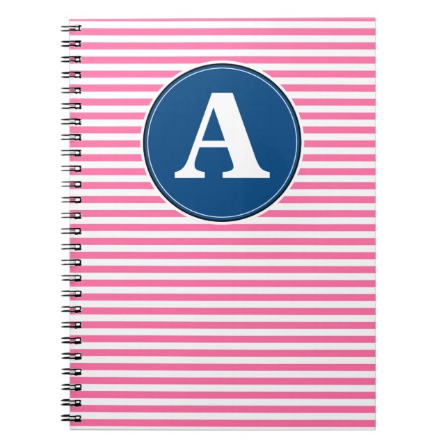 Cahier en spirale, modèle de monogramme personnali (Devant)