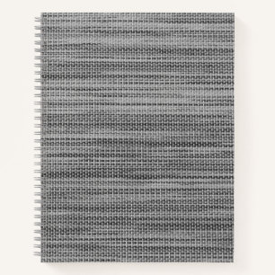 Cahier en tissu gris faux