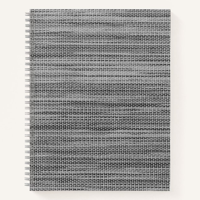 Cahier en tissu gris faux (Devant)