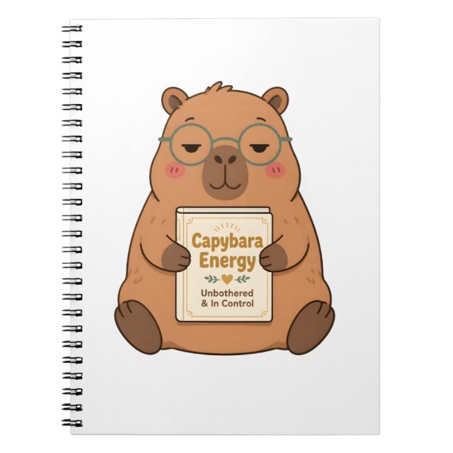Cahier Énergie Capybara Impassible Lunettes (Devant)