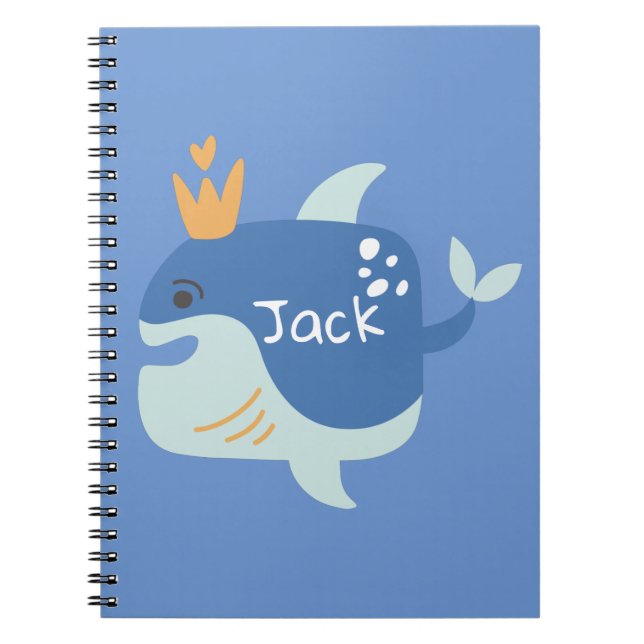 Cahier Enfants Animaux de Mer Roi Baleine (Devant)