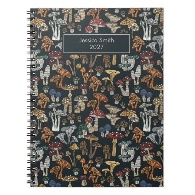Cahier esthétique Cottagecore champignons (Devant)
