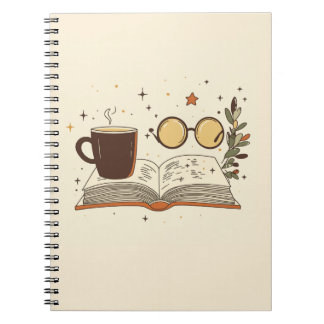 Cahier esthétique de café de lecture cosy