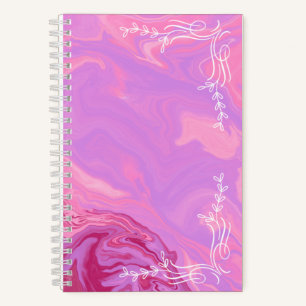 Cahier esthétique en marbre rose