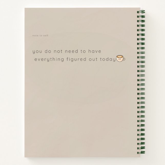 Cahier Esthétique Tortue Beige Doux Café (Dos)