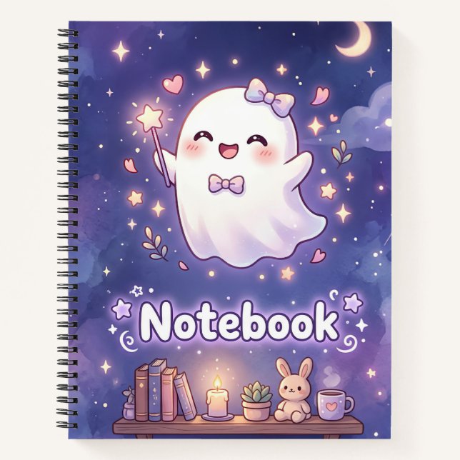 Cahier Étoile Nuit Fantôme Mignon (Devant)