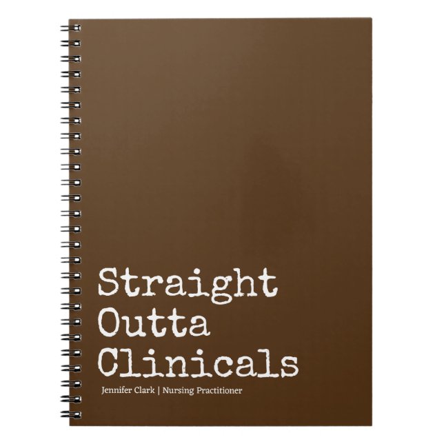 Cahier Étudiant en Soins Infirmiers Marron Chocola (Devant)