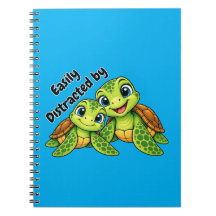 Cahier Facilement Distrait par les Tortues