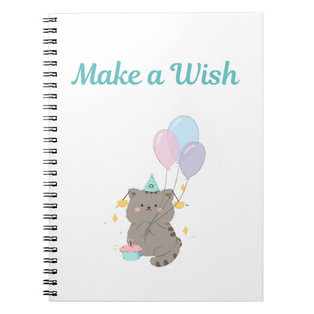 Cahier Fais un Vœu | Cadeau d'anniversaire pour en (Devant)
