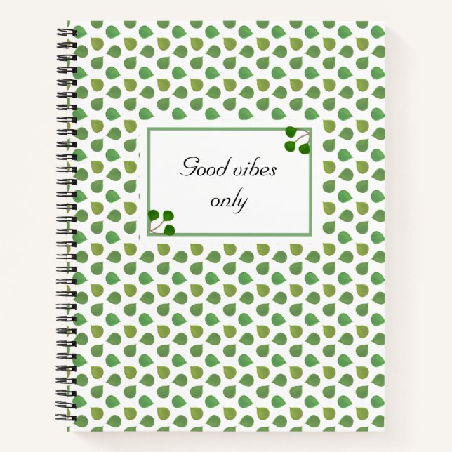 Cahier Feuilles Vertes de Jade (Devant)