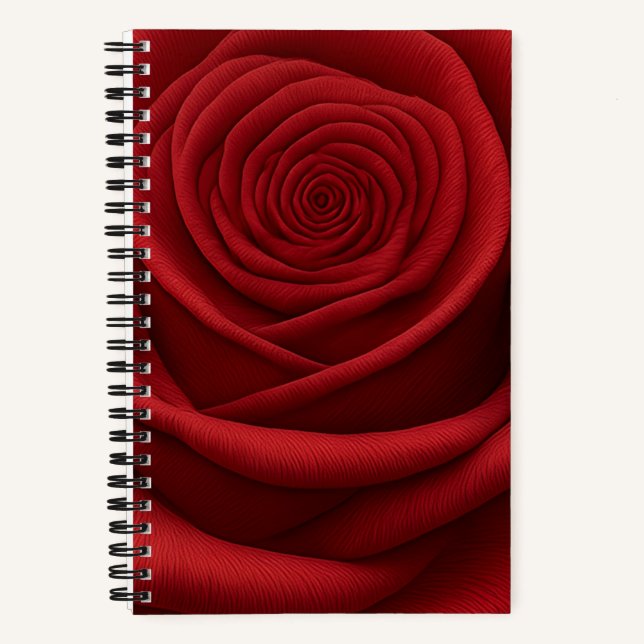 Cahier - Fleur de Rose Rouge (Recto)