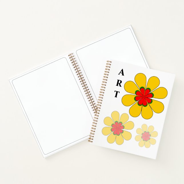 Cahier - Fleur Jaune Carnet de Croquis ART (Intérieur)