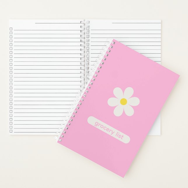 Cahier Fleurs de Marguerites Organisation de Cuisi (À l'intérieur)