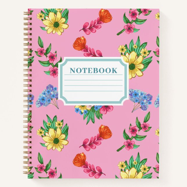 Cahier floral à l'aquarelle (Devant)