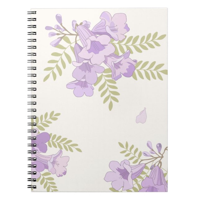 Cahier Floral Australien Jacaranda en Fleurs (Devant)