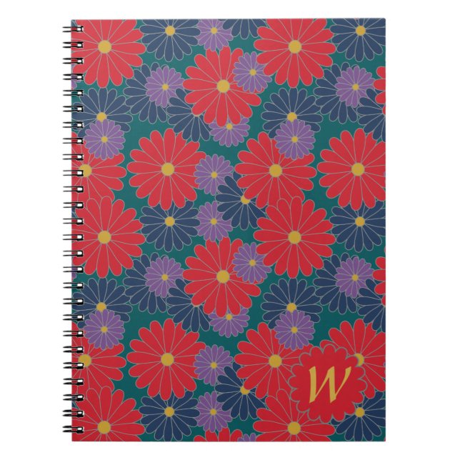 Cahier floral automnal éclaboussant (Devant)