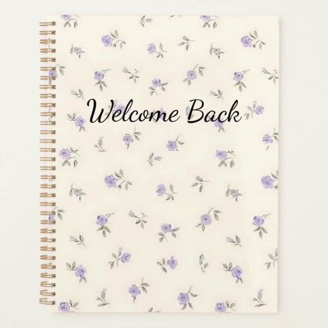 Cahier Floral Bienvenue pour Étudiant (Devant)