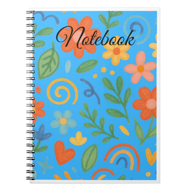 Cahier floral coloré (Devant)