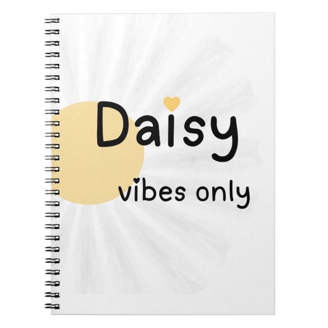 Cahier Floral Daisy Vibes Only (Devant)