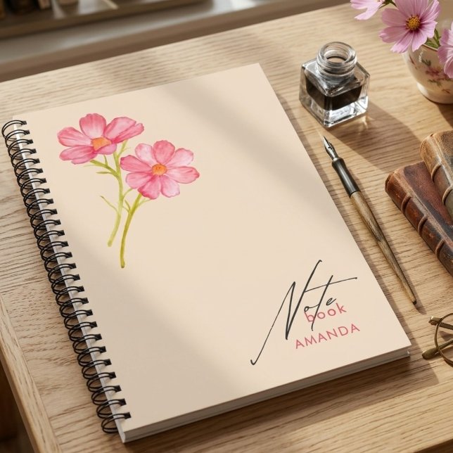 Cahier floral élégant mignon tendance (Créateur téléchargé)